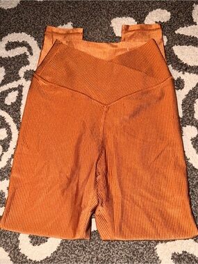 aerie Ribbed High-Rise Leggings - Orange